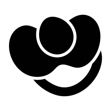 Bebek emziğinin düz vektör tasarımı, bağlama simgesi.