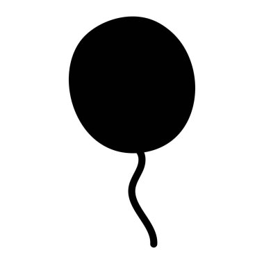 Parti dekorasyonunun düz vektör tasarımı, balon simgesi