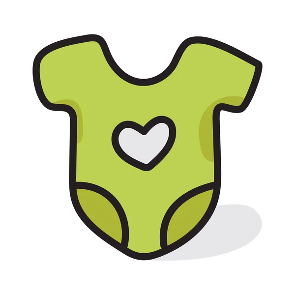 Modern Stílus Ikon Baby Romper Nyári Gyerekek Viselnek — Stock Vector