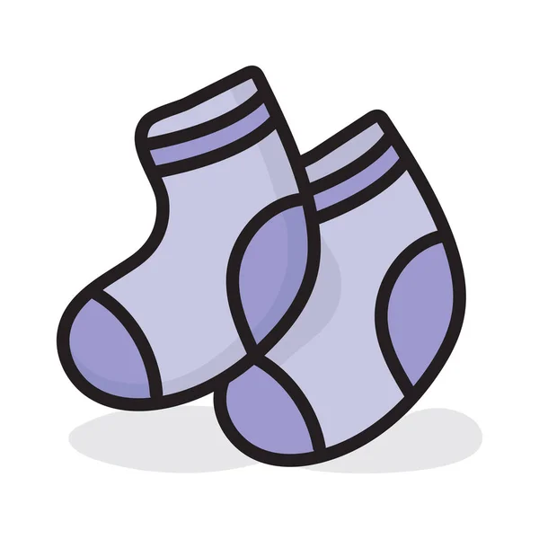 Çorap Simgesi Tasarımı Düz Vektör — Stok Vektör