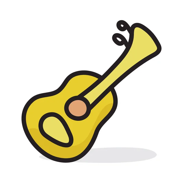 Ein Saiteninstrument Eine Ikone Der Gitarre — Stockvektor