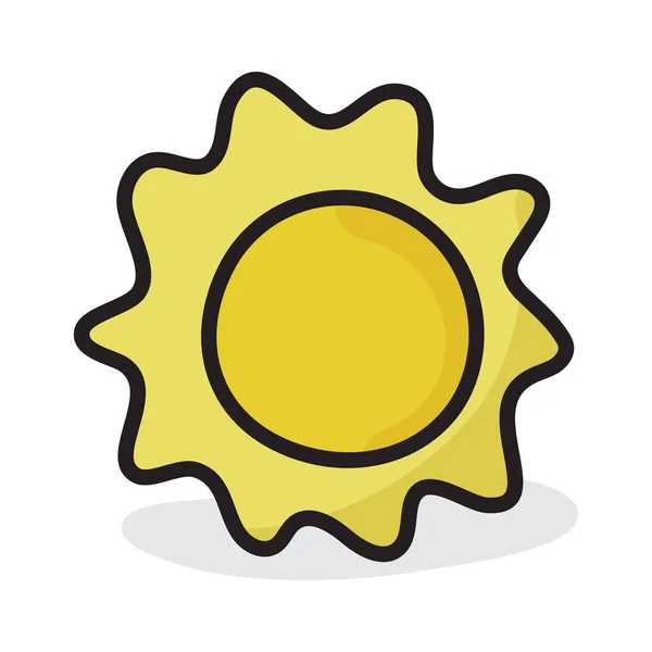 Style Plat Soleil Étoile Centrale Système Solaire — Image vectorielle