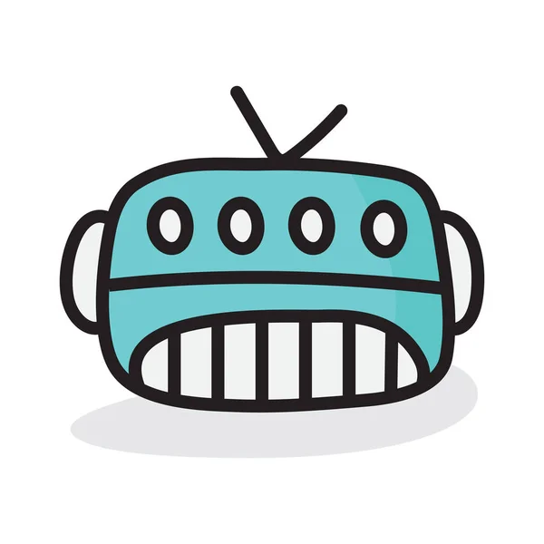 Chatbot Icono Plano Entidad Conversacional Artificial — Vector de stock