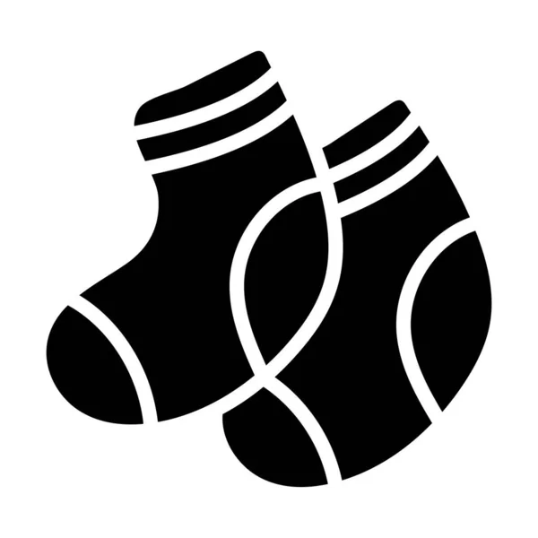 Calcetines Icono Diseño Vector Plano — Vector de stock