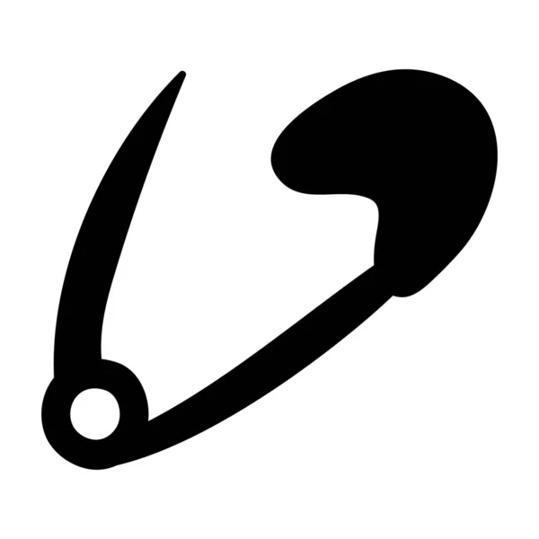 Flaches Symbol Für Sicherheitsstift Vektor Design Editierbarer Vektor — Stockvektor