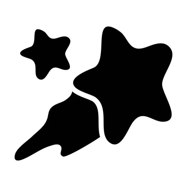Platt Design Meteorit Fallande Stjärna Ikon — Stock vektor