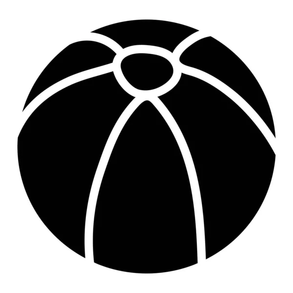 Eine Ikone Der Sportausrüstung Flacher Stil Des Beachballs — Stockvektor