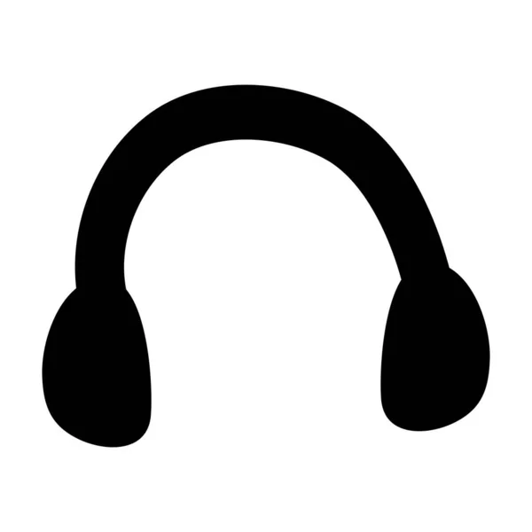 Kafaya Bir Çift Kulaklık Kulaklık Ikonu — Stok Vektör