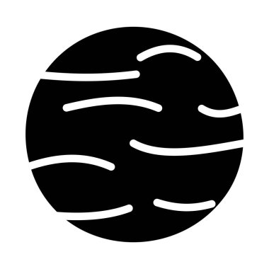 Güneş sisteminin en büyük gezegeni, düz ikon içinde jüpiter.