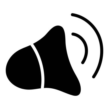 Ses hoparlörü simgesinin Doodle düz stili