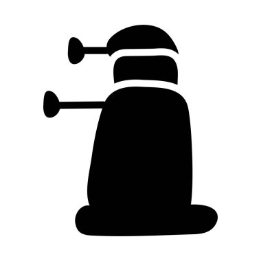 Gözlemevi binası simgesinin karalama düz tasarımı, düzenlenebilir vektör 