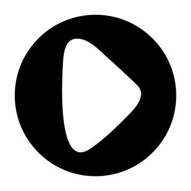 Düz tasarımda düğme vektörünü oynat 