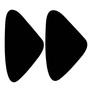 İleri oklar düz vektörde hızlı ileri simgeyi gösterir 