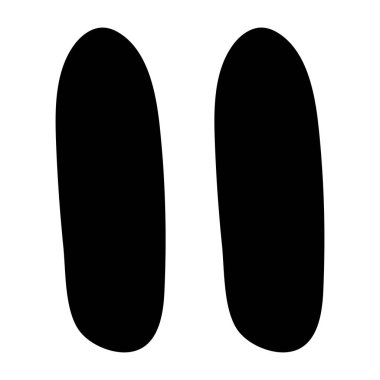 Moda tasarımı ve düzenlenebilir vektörde duraklat düğmesi simgesi 