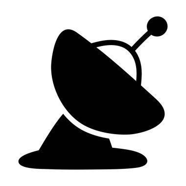 Sinyal işaretli uydu anteni, parabolik çanak simgesi