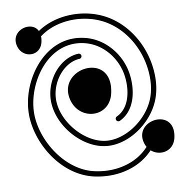 Sarmal galaksi simgesinin Doodle vektör tasarımı