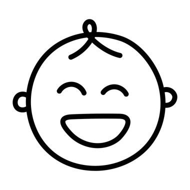 Yeni doğan bebek simgesinin temel RGBlat vektör tasarımı