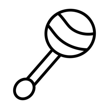 Bebek çıngırağı ve gürültü vektörünün düz simge tasarımı 