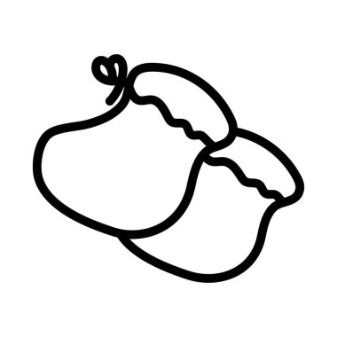 Bebek çorapları ikon tasarımı, düz vektör 