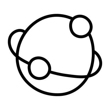 Gezegen sisteminin karalama simgesi, güneşin etrafında dönen gezegenler.