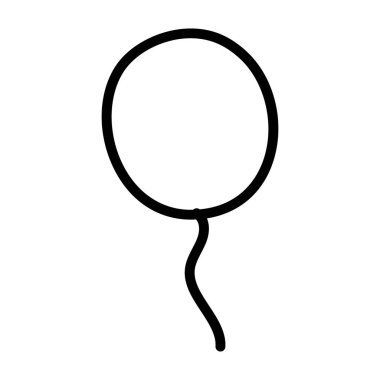 Parti dekorasyonunun düz vektör tasarımı, balon simgesi