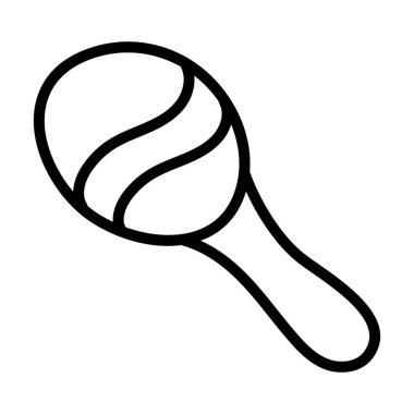 Meksika geleneksel müzik aleti, marakas vektör tasarımının düz simgesi 