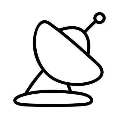 Sinyal işaretli uydu anteni, parabolik çanak simgesi