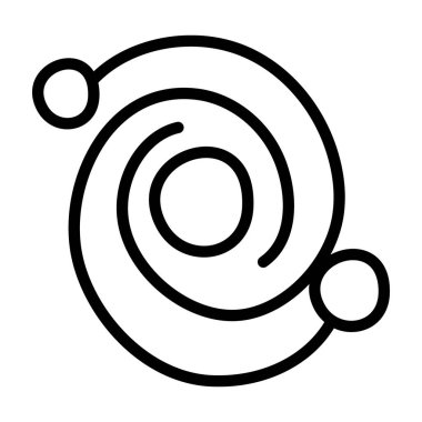 Sarmal galaksi simgesinin Doodle vektör tasarımı