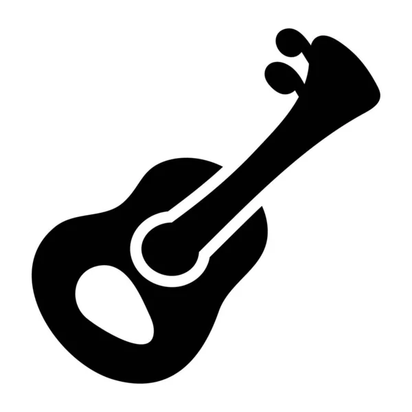 Instrumento Musical Corda Ícone Guitarra —  Vetores de Stock
