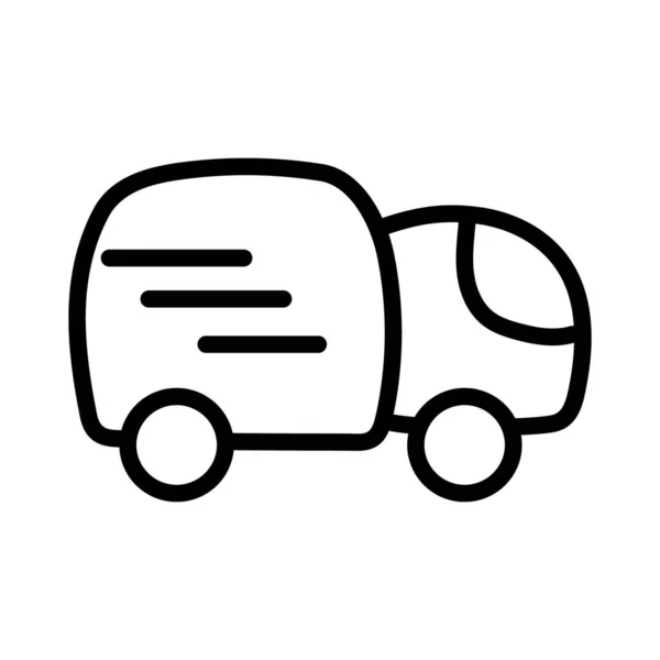 Basic Flat Design Toy Truck Icon Editable Vector — Stock Vector