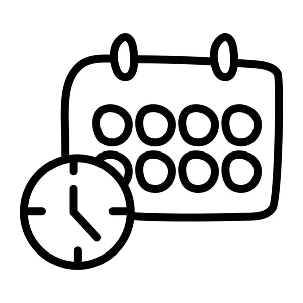时间表图标的趋势设计 时钟与日历 — 图库矢量图片