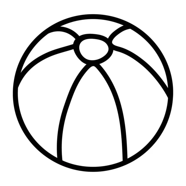 Ikona Sprzętu Sportowego Płaski Styl Piłki Plażowej — Wektor stockowy