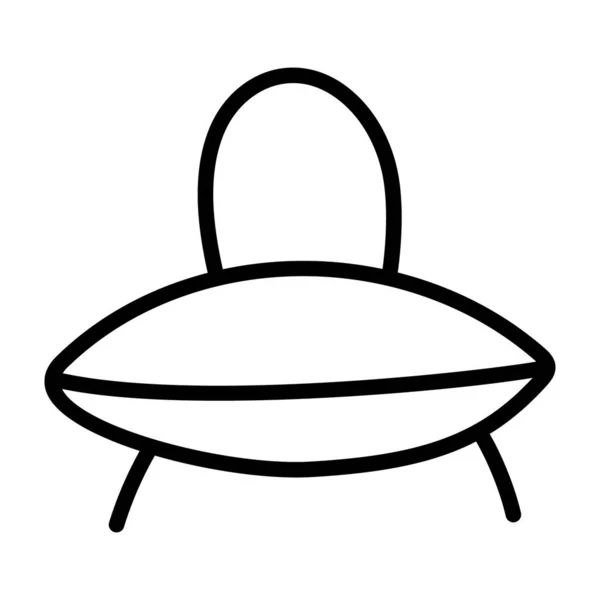 Doodle Platte Ontwerp Van Ruimte Capsule Ufo Icoon — Stockvector