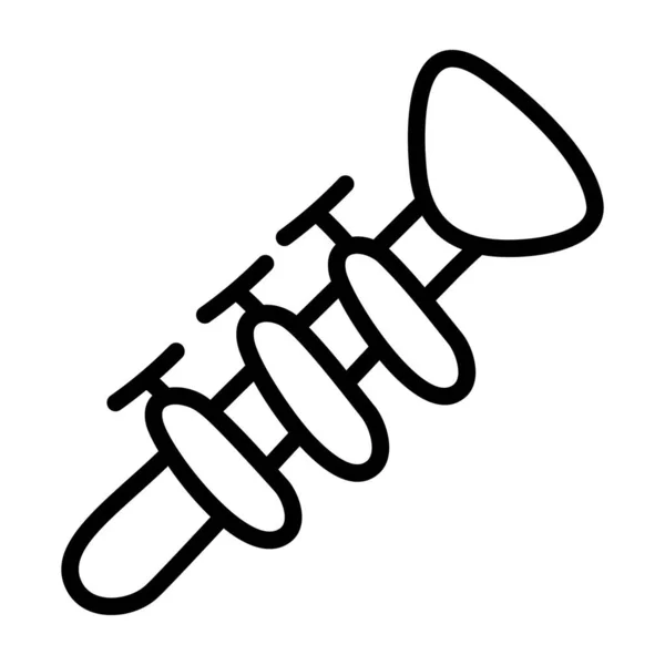 Musikinstrument Trompetenikone Doodle Design — Stockvektor