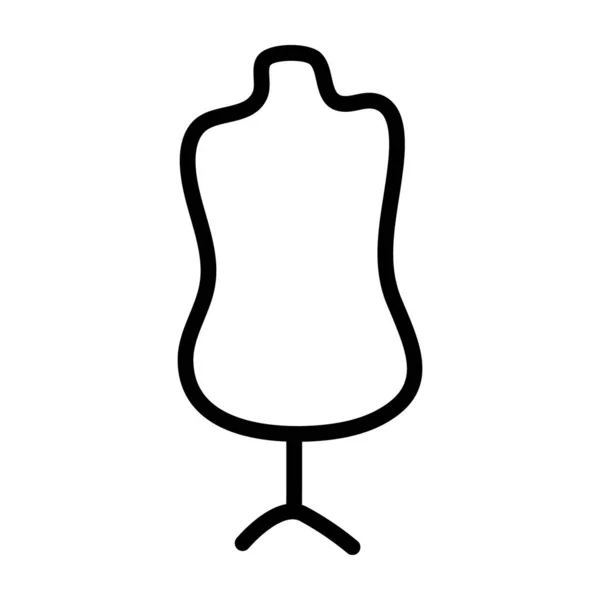 Fashion Design Dress Dummy Flat Icon Mannequin Vector — Stock Vector