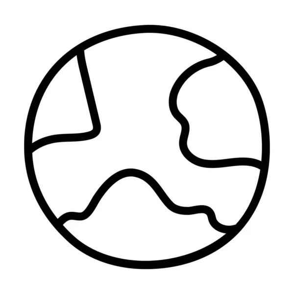 Een Bolvormig Model Van Aarde Doodle Ontwerp Van Wereldbol Icoon — Stockvector
