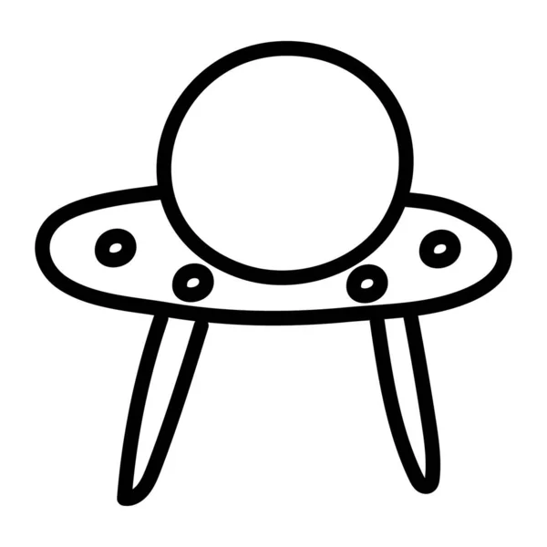 Doodle Design Űrkapszula Ufo Ikon — Stock Vector