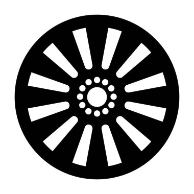 Tekerlekli bir araba parçası, sert bir simge içinde araba kenarı.