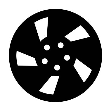 Araba için lüks tekerleğin simgesi.