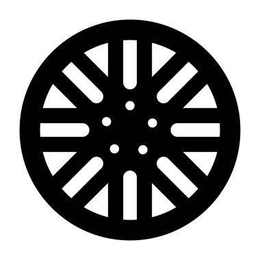 Katı vektör, düzenlenebilir vektör içinde bir arabanın dairesel alaşımlı tekerleği