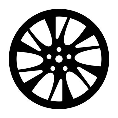 Tekerlekli bir araba parçası, sert bir simge içinde araba kenarı.