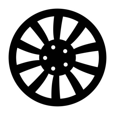 Glifi simgesinde süslü stil döndürücü kenar