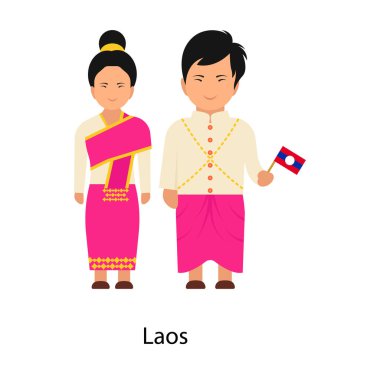 Laos düz vektör tasarımı