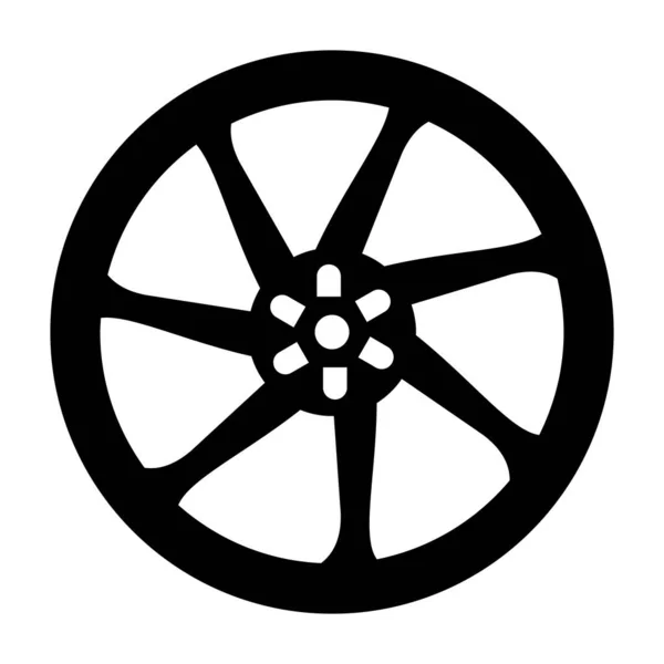 Kreisförmiges Leichtmetallrad Eines Autos Vektor Editierbar — Stockvektor