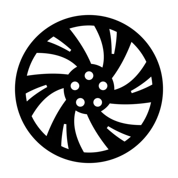 改进型轮毂 镀铬轮毂图标 可编辑设计 — 图库矢量图片