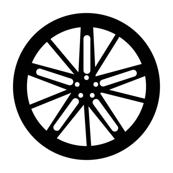 Ein Modifiziertes Rad Chromfelgen Icon Editierbares Design — Stockvektor