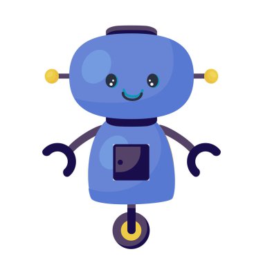 Modern teknolojik cihaz, Hawaii robotunun düz simgesi. 