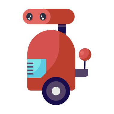 Endüstriyel işleme için lazer robotunun simge tasarımı, yassı tarzda modern endüstriyel makine 