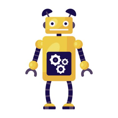 Ai bakım konsepti, robot yönetiminin düz simgesi 