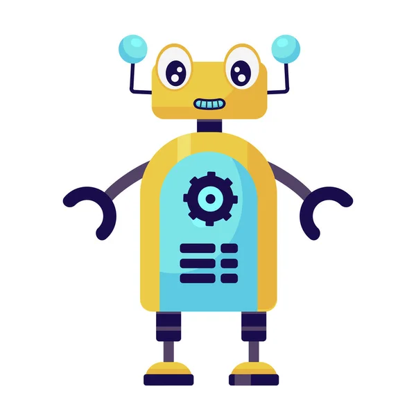 Configuratie Concept Plat Icoon Van Robot Onderhoud — Stockvector